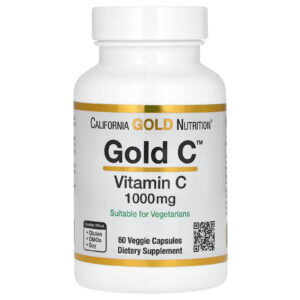 Gold C, Vitamine C de qualité USP, 1000 mg, 60 capsules végétales