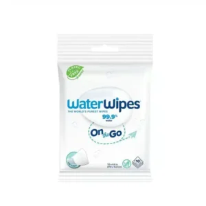 WaterWipes Lingettes Bébé Format Voyage - 10 Lingettes