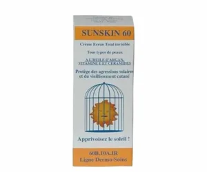 Dermo Soins Sunskin 60 Crème Solaire Minérale 50ml – Peaux Sensibles