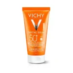 Vichy Capital Soleil SPF50 Émulsion Protectrice Visage Toucher Sec Teintée – Peaux Mixtes à Grasses - 50ml