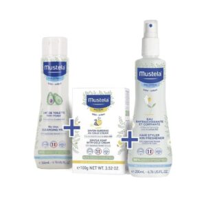 Mustela Pack Mini Shampooing Doux + Crème Change + Savon Surgras