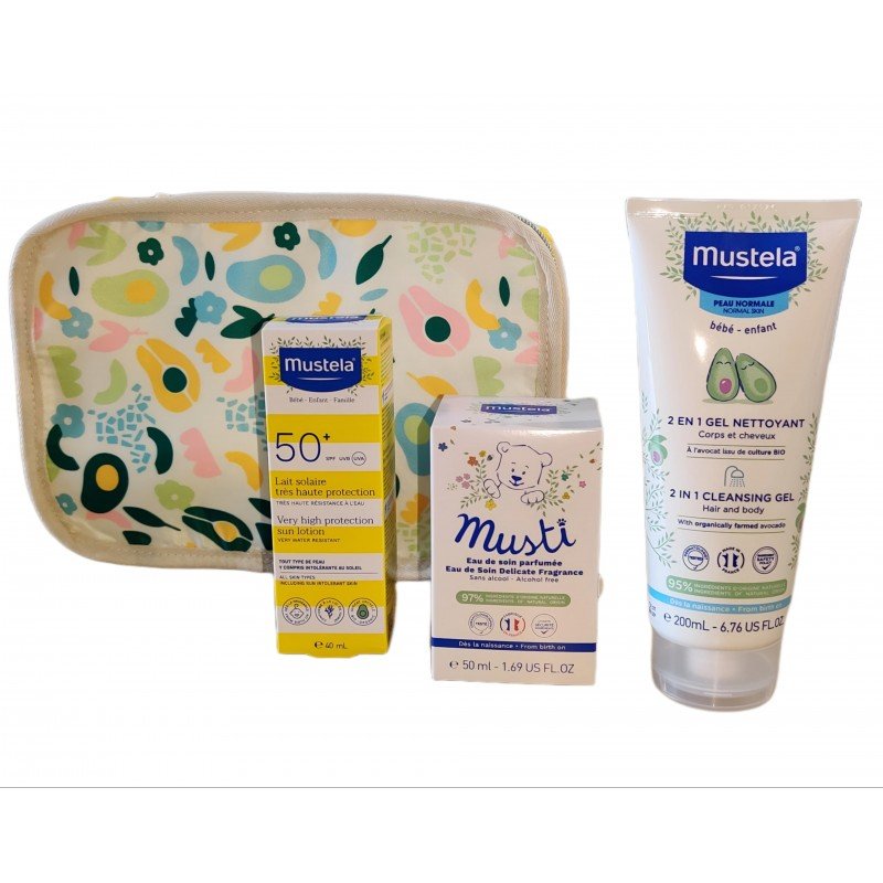 trouse-mustela-mustela-lait-solaire-spf50-40mlmustela-musti-eau-de-soin-50mlmustela-2-en-1-gel-nettoyant-cheveux-et-corps-200ml