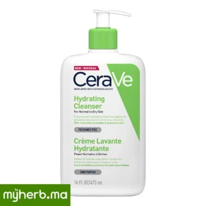 CeraVe Crème Lavante Hydratante pour peau normale à sèche 473 ml