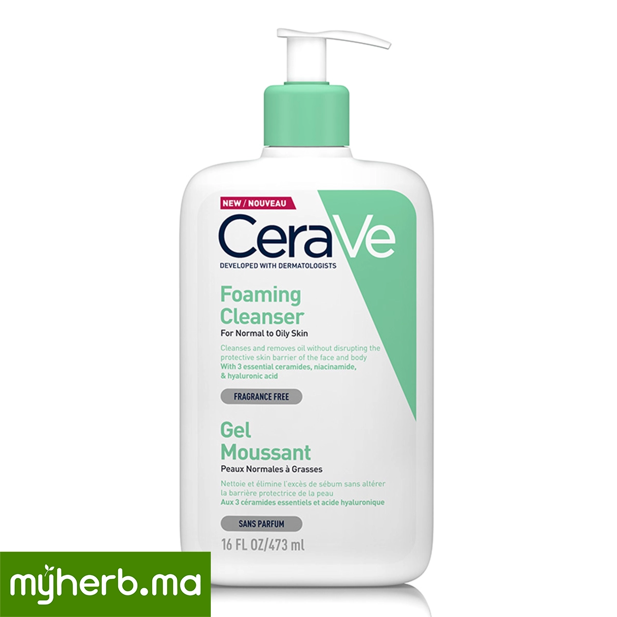 CeraVe Gel Moussant Nettoyant 473 ml CeraVe Gel Moussant Nettoyant pour peau normale à grasse 473 ml