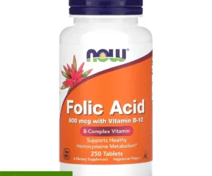 NOW Foods Acide Folique 800 mcg avec B12 250 comprimés