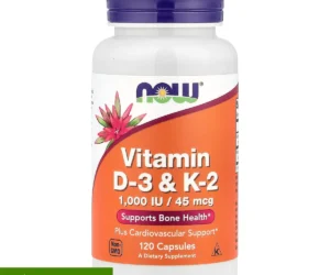 NOW Foods Vitamine D3 K2 1000 UI 120 capsules