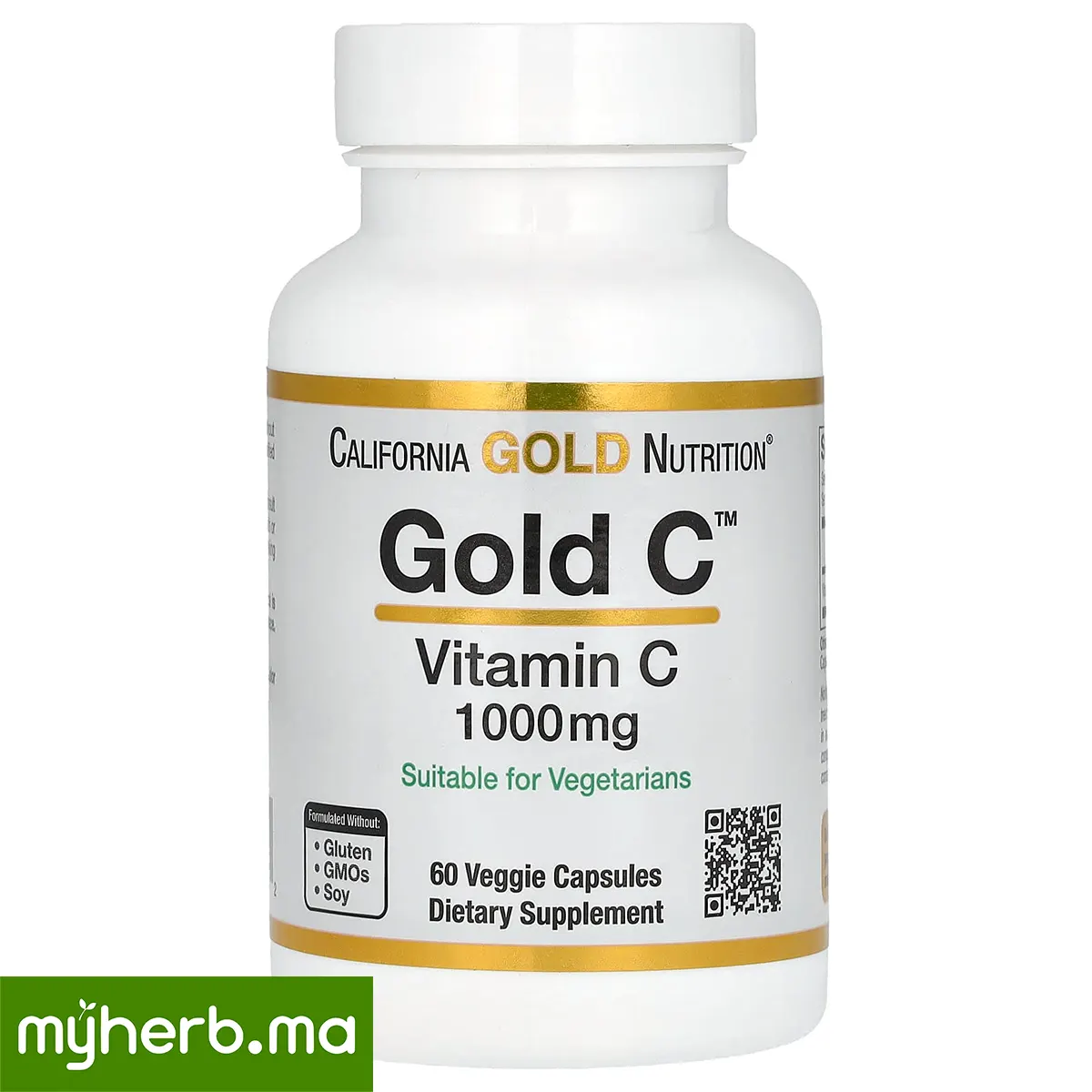 California Gold Nutrition Gold C Vitamine C 1000 mg California Gold Nutrition Gold C Vitamine C 1000 mg 60 capsules végétales