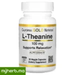 California Gold Nutrition L-Théanine 100 mg AlphaWave 30 capsules végétariennes