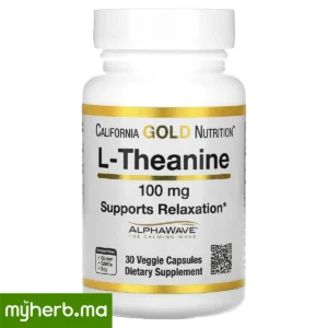 California Gold Nutrition L-Théanine 100 mg AlphaWave 30 capsules végétariennes