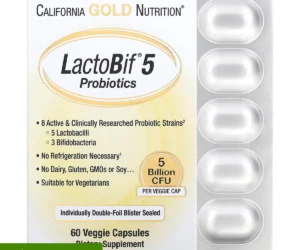 California Gold Nutrition LactoBif 5 Probiotiques 5 milliards UFC 60 Capsules