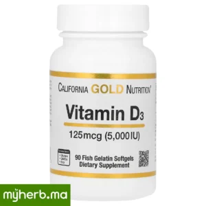 California Gold Nutrition Vitamine D3 5000 UI 90 capsules