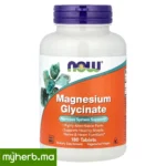 NOW Foods Glycinate de Magnésium 100 mg 180 comprimés
