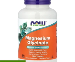 NOW Foods Glycinate de Magnésium 100 mg 180 comprimés