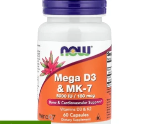 NOW Foods Mega D3 MK-7 5000 UI 60 capsules