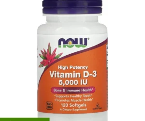 NOW Foods Vitamine D3 5000 UI 125 µg 120 capsules